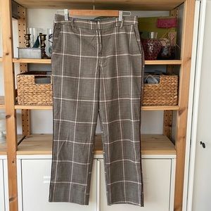 Abercrombie Simone High Rise Ankle Flare Plaid Pants